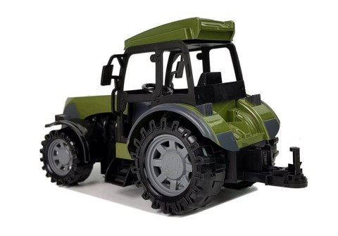 Zielony Traktor z Niską Przyczepą Figurka Konia Zdalnie Sterowany 2.4G Zielony Traktor z Niską Przyczepą Figurka Konia Zdalnie Sterowany 2.4G