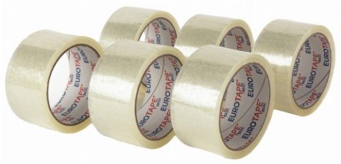 Taśma Pakowa EUROTAPE Transparent Akryl 48/60y - 6 szt. Taśma Pakowa EUROTAPE Transparent Akryl 48/60y - 6 szt.