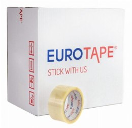 Taśma Pakowa EUROTAPE Transparent Kauczuk 48/60y - 36 szt.