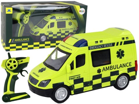Zdalnie Sterowany Żółty Ambulans Ze Światłami Zdalnie Sterowany Żółty Ambulans Ze Światłami