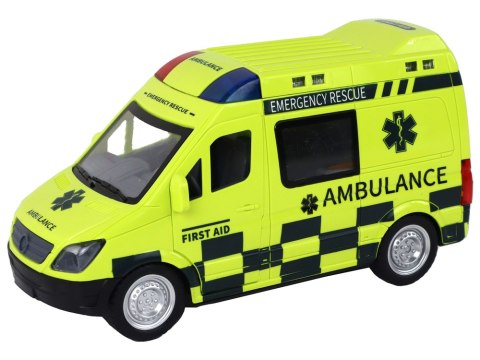 Zdalnie Sterowany Żółty Ambulans Ze Światłami Zdalnie Sterowany Żółty Ambulans Ze Światłami
