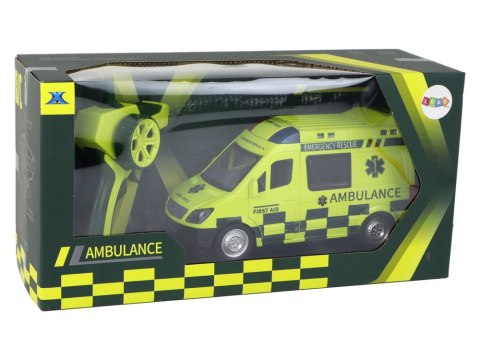 Zdalnie Sterowany Żółty Ambulans Ze Światłami Zdalnie Sterowany Żółty Ambulans Ze Światłami