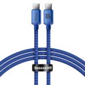 Kabel przewód do szybkiego ładowania i transferu danych USB-C USB-C 100W 1.2m niebieski