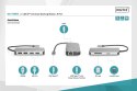 Uniwersalna stacja dokująca Digitus USB-C, 8-portowa stacja dokująca USB-C, 2xUSB3.0, 1xRJ45, 2xHDMI, 1xPD, 1xMicro SD, 1xSD