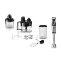 Blender Bosch MaxoMixx MS8CM6190 Blender ręczny 1000 W Liczba prędkości 12 Tryb Turbo Kruszenie lodu Czarny/Stal nierdzewna
