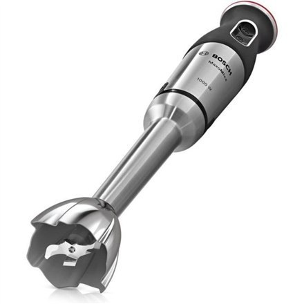 Blender Bosch MaxoMixx MS8CM6190 Blender ręczny 1000 W Liczba prędkości 12 Tryb Turbo Kruszenie lodu Czarny/Stal nierdzewna