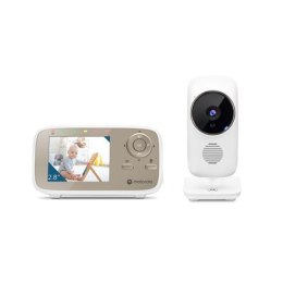 Elektroniczna niania wideo Motorola VM483 2,8 cala, biała/złota