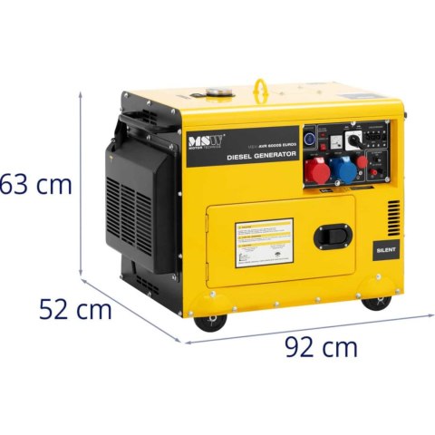 Agregat prądotwórczy generator prądu Diesel 16 l 240/400 V 6000 W AVR Agregat prądotwórczy generator prądu Diesel 16 l 240/400 V 6000 W AVR