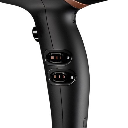 BABYLISS Suszarka do włosów D566E 2200 W Liczba stopni temperatury 2 Funkcja jonizacji Dysza z dyfuzorem Czarny/Brązowy BABYLISS Suszarka do włosów D566E 2200 W Liczba stopni temperatury 2 Funkcja jonizacji Dysza z dyfuzorem Czarny/Brązowy