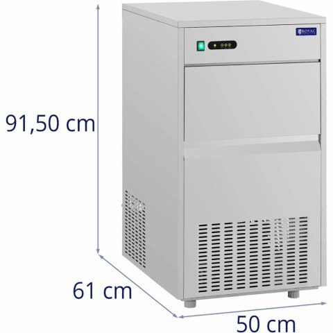 Barowa kostkarka maszyna do kostek lodu 50 kg/dzień 25 kg 350 W Barowa kostkarka maszyna do kostek lodu 50 kg/dzień 25 kg 350 W