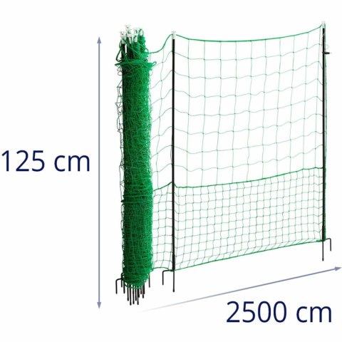 Siatka elektryzująca ogrodzenie ochronne hodowlane dla kur drobiu 1,25 x 25 m Siatka elektryzująca ogrodzenie ochronne hodowlane dla kur drobiu 1,25 x 25 m