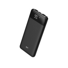 Silicon Power Powerbank GP28 Li-Polymer Tekstura włókna węglowego zapewnia pewniejszy chwyt, a zaokrąglony kształt jest ergonomi