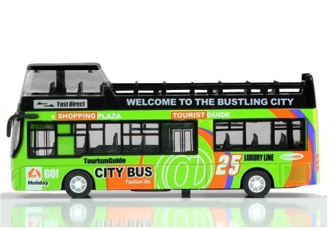Autobus Piętrowy Turystyczny 1:32 Otwierane Drzwi Zielony Autobus Piętrowy Turystyczny 1:32 Otwierane Drzwi Zielony
