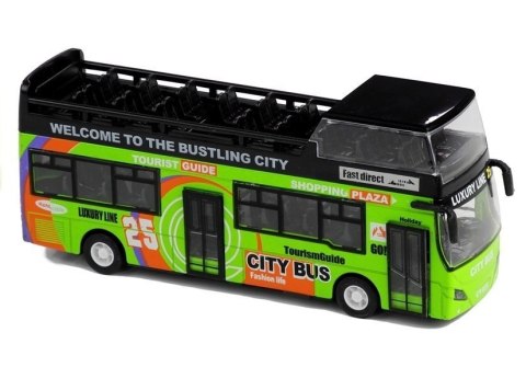 Autobus Piętrowy Turystyczny 1:32 Otwierane Drzwi Zielony Autobus Piętrowy Turystyczny 1:32 Otwierane Drzwi Zielony