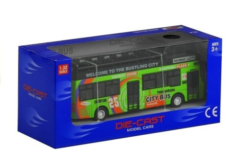 Autobus Piętrowy Turystyczny 1:32 Otwierane Drzwi Zielony Autobus Piętrowy Turystyczny 1:32 Otwierane Drzwi Zielony