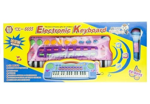 Keyboard Organki Różowe z Mikrofonem 32 Klawisze Keyboard Organki Różowe z Mikrofonem 32 Klawisze