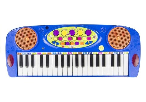 Organy Keyboard z Mikrofonem Na Nóżkach Niebieski Organy Keyboard z Mikrofonem Na Nóżkach Niebieski