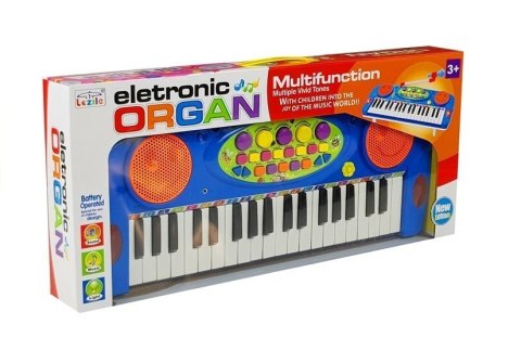 Organy Keyboard z Mikrofonem Na Nóżkach Niebieski Organy Keyboard z Mikrofonem Na Nóżkach Niebieski