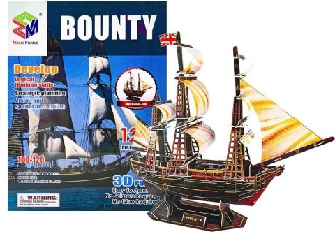 Puzzle 3D Kreatywne Duży Statek Bounty 125pcs Puzzle 3D Kreatywne Duży Statek Bounty 125pcs
