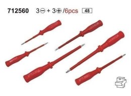 ŚRUBOKRĘTY WKRĘTAKI IZOLOWANE DO 1000V MAGNETYCZNE 3 PŁASKIE 3 KRZYŻAKOWE