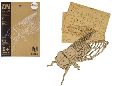 Drewniane Puzzle Przestrzenne 3D Mucha Składanka Edukacyjna 24 Elementy Drewniane Puzzle Przestrzenne 3D Mucha Składanka Edukacyjna 24 Elementy