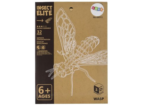 Drewniane Puzzle Przestrzenne 3D Osa Składanka Edukacyjna 32 Elementy Drewniane Puzzle Przestrzenne 3D Osa Składanka Edukacyjna 32 Elementy