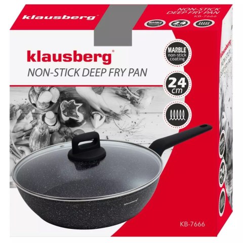 PATELNIA MARMURKOWA Z POKRYWĄ KLAUSBERG 24cm KB-7666 PATELNIA MARMURKOWA Z POKRYWĄ KLAUSBERG 24cm KB-7666