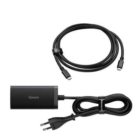2w1 Ładowarka sieciowa GaN5 Pro + HUB konwerter HDMI 4K 2x USB-C USB-A czarny 2w1 Ładowarka sieciowa GaN5 Pro + HUB konwerter HDMI 4K 2x USB-C USB-A czarny