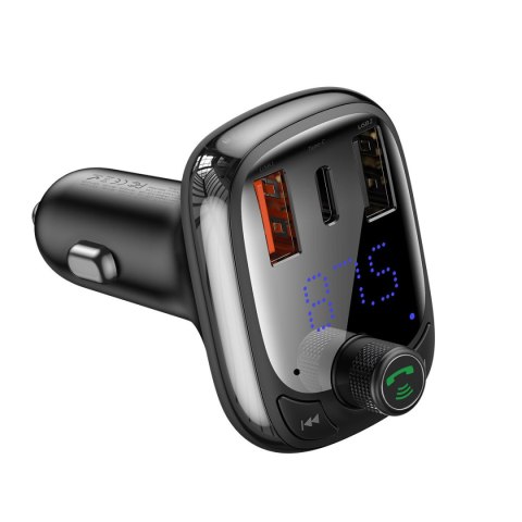 2w1 Transmiter Bluetooth + ładowarka do samochodu S-13 Overseas Edition czarny 2w1 Transmiter Bluetooth + ładowarka do samochodu S-13 Overseas Edition czarny