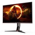 Monitor AOC U28G2XU2/BK 28", IPS, UHD, 3840 x 2160, 16:9, 1 ms, 370 cd/m², Czarny/Czerwony, Liczba portów HDMI 2, 144 Hz