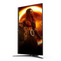 Monitor AOC U28G2XU2/BK 28", IPS, UHD, 3840 x 2160, 16:9, 1 ms, 370 cd/m², Czarny/Czerwony, Liczba portów HDMI 2, 144 Hz