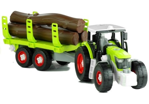 Rozkręcany Traktor z Przyczepą z Drewnem 43 cm Rozkręcany Traktor z Przyczepą z Drewnem 43 cm