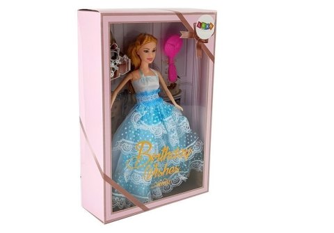 Lalka Jasnowłosa Księżniczka Niebieska Suknia Szczotka 28 cm Lalka Jasnowłosa Księżniczka Niebieska Suknia Szczotka 28 cm