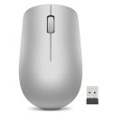 Lenovo Wireless Mouse 530 Optical Mouse, Platinum Grey, 2,4 GHz Wireless via Nano USB