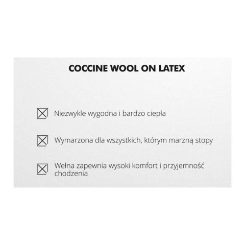 WKŁADKI COCCINE WOOL ON LATEX - WEŁNA NA LATEKSIE r.38 1032014 WKŁADKI COCCINE WOOL ON LATEX - WEŁNA NA LATEKSIE r.38 1032014