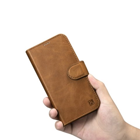 2w1 etui skórzany pokrowiec z klapką iPhone 14 Pro Max Anti-RFID Oil Wax Wallet Case jasno-brązowy 2w1 etui skórzany pokrowiec z klapką iPhone 14 Pro Max Anti-RFID Oil Wax Wallet Case jasno-brązowy