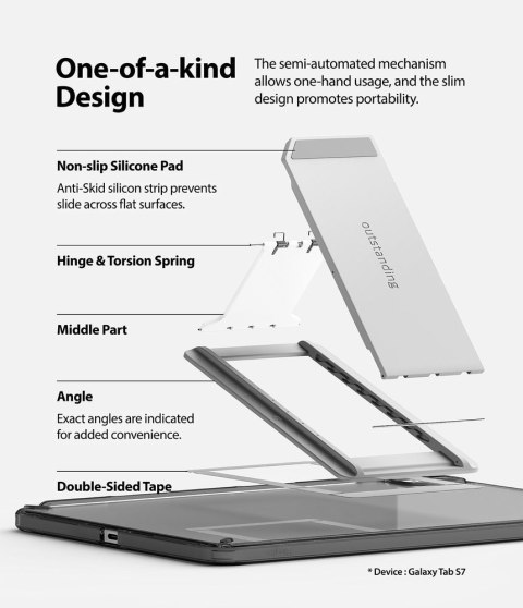 Sztywne etui z żelową ramką i podstawką do Galaxy Tab S7 11'' Fusion Combo Outstanding szary Sztywne etui z żelową ramką i podstawką do Galaxy Tab S7 11'' Fusion Combo Outstanding szary
