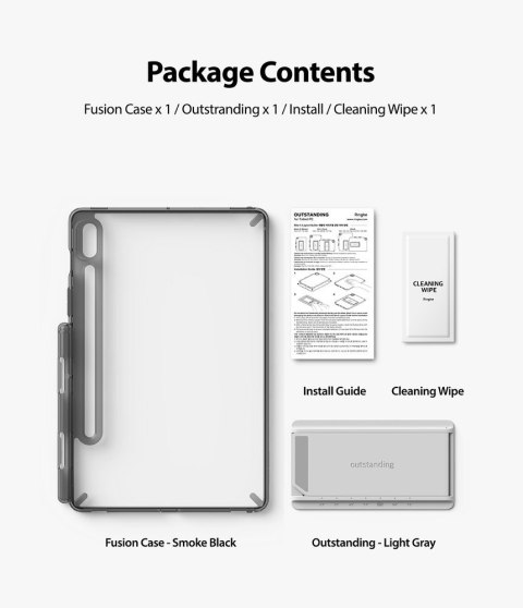 Sztywne etui z żelową ramką i podstawką do Galaxy Tab S7 11'' Fusion Combo Outstanding szary Sztywne etui z żelową ramką i podstawką do Galaxy Tab S7 11'' Fusion Combo Outstanding szary