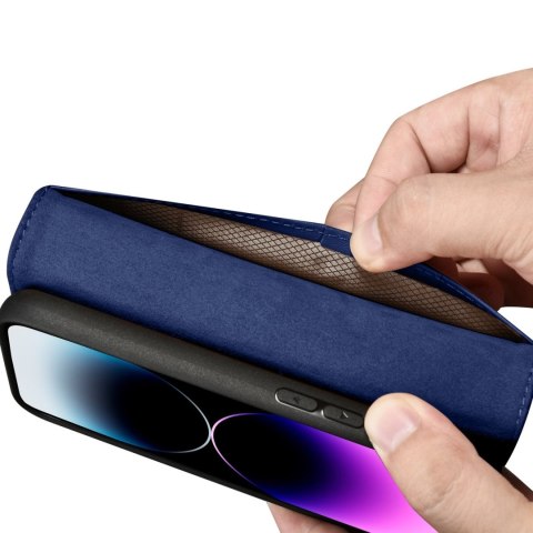 2w1 etui skórzany pokrowiec z klapką iPhone 14 Pro Max Anti-RFID Wallet Case niebieski 2w1 etui skórzany pokrowiec z klapką iPhone 14 Pro Max Anti-RFID Wallet Case niebieski