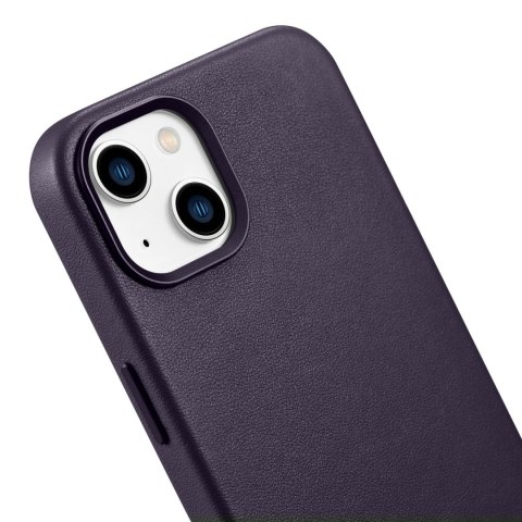 Pokrowiec etui z naturalnej skóry do iPhone 14 Plus MagSafe Case Leather ciemnofioletowy Pokrowiec etui z naturalnej skóry do iPhone 14 Plus MagSafe Case Leather ciemnofioletowy