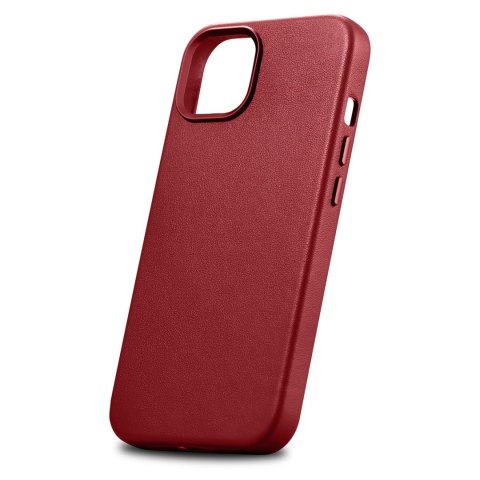 Pokrowiec etui z naturalnej skóry do iPhone 14 Plus MagSafe Case Leather czerwony Pokrowiec etui z naturalnej skóry do iPhone 14 Plus MagSafe Case Leather czerwony