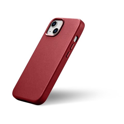 Pokrowiec etui z naturalnej skóry do iPhone 14 Plus MagSafe Case Leather czerwony Pokrowiec etui z naturalnej skóry do iPhone 14 Plus MagSafe Case Leather czerwony
