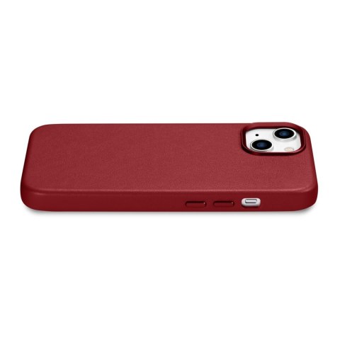 Pokrowiec etui z naturalnej skóry do iPhone 14 Plus MagSafe Case Leather czerwony Pokrowiec etui z naturalnej skóry do iPhone 14 Plus MagSafe Case Leather czerwony