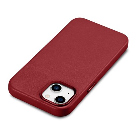 Pokrowiec etui z naturalnej skóry do iPhone 14 Plus MagSafe Case Leather czerwony Pokrowiec etui z naturalnej skóry do iPhone 14 Plus MagSafe Case Leather czerwony