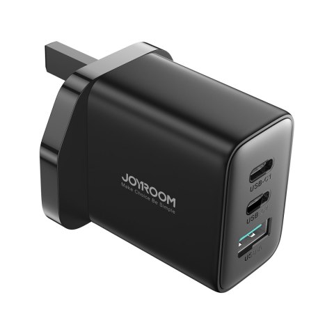 Szybka ładowarka sieciowa 2x USB-C USB-A 32W wtyczka angielska UK 32W czarna Szybka ładowarka sieciowa 2x USB-C USB-A 32W wtyczka angielska UK 32W czarna