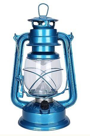 Dekoracyjna Lampa naftowa LED niebieski cyjan 190 mm Dekoracyjna Lampa naftowa LED niebieski cyjan 190 mm