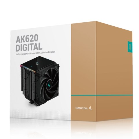 Cyfrowa chłodnica powietrza do procesora Deepcool AK620 Cyfrowa chłodnica powietrza do procesora Deepcool AK620