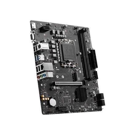 MSI PRO H610M-E Rodzina procesorów DDR4 Intel, Gniazdo procesora LGA1700, DDR4 DIMM, Gniazda pamięci 2, Obsługiwane interfejsy d MSI PRO H610M-E Rodzina procesorów DDR4 Intel, Gniazdo procesora LGA1700, DDR4 DIMM, Gniazda pamięci 2, Obsługiwane interfejsy d