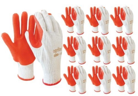 Rękawice Brukarskie / biało-pomarańczowe / Rozmiar: 10 - XL / OX-ORANGINA - 10 szt. Rękawice Brukarskie / biało-pomarańczowe / Rozmiar: 10 - XL / OX-ORANGINA - 10 szt.
