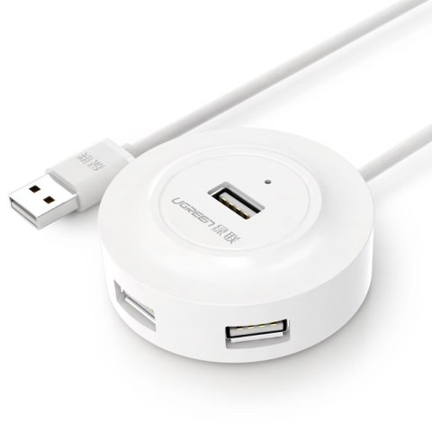 4w1 HUB rozdzielacz adapter USB 2.0 do 4x USB-A 480Mb/s 1m biały 4w1 HUB rozdzielacz adapter USB 2.0 do 4x USB-A 480Mb/s 1m biały